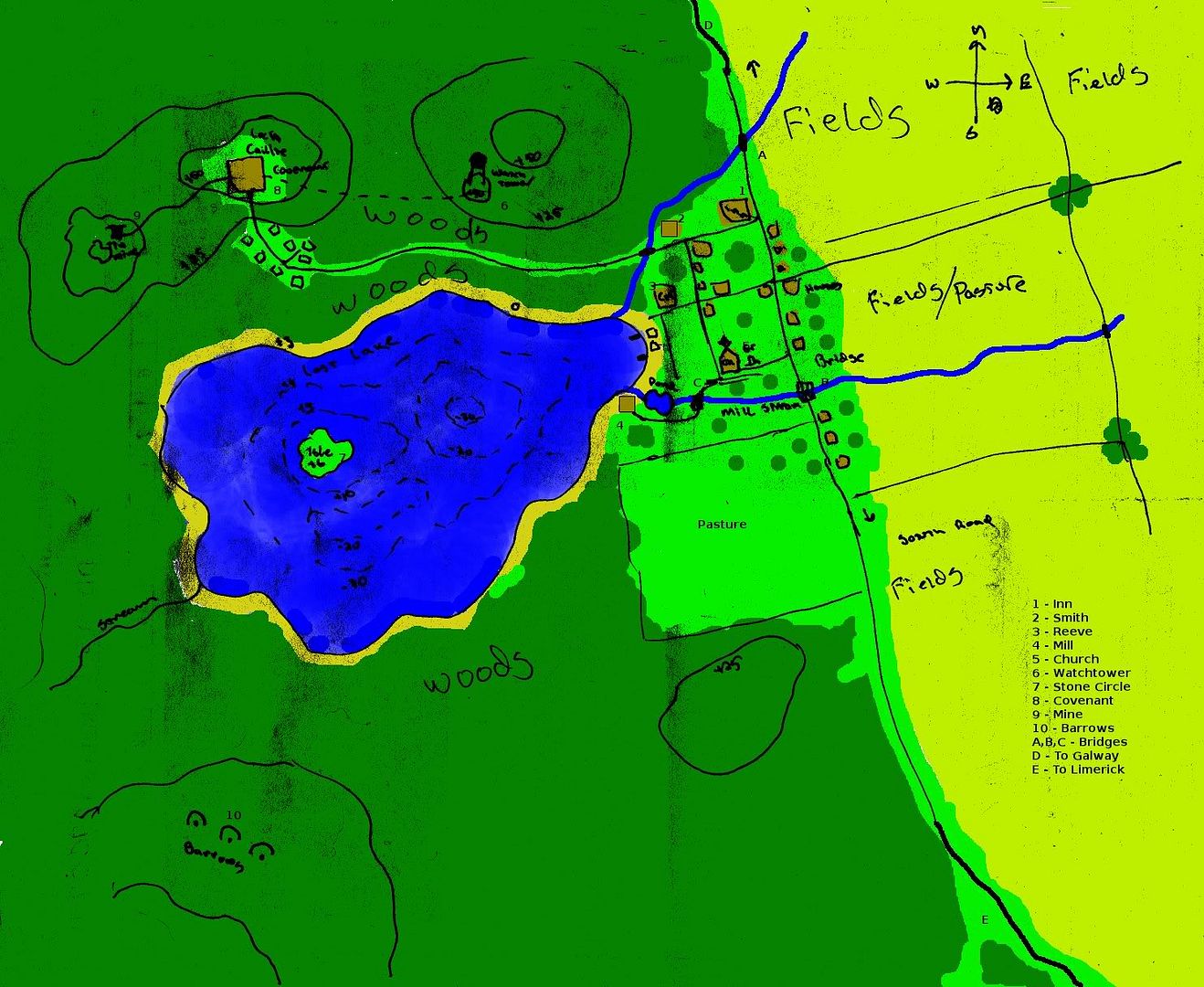 Hand Outs And Visual Aids Ars Magica Th Edition Loch Caillte Lost